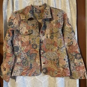 Women's Floral Textured/Embroided‎ Jacket Size S/M (No Tag)